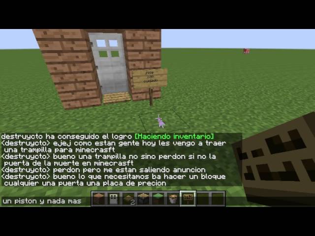 como hacer una puerta de la muerta|minecrasft