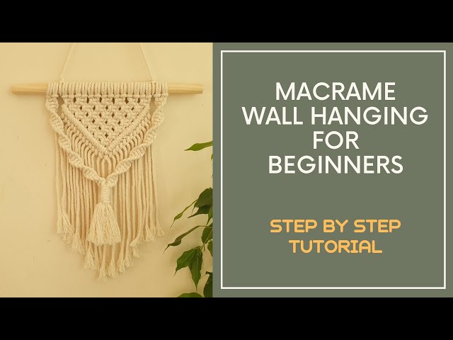 EASY DIY Macrame Wall Hanging Beginner Tutorial 마크라메 벽장식 벽걸이 월행잉 초보자 🐛
