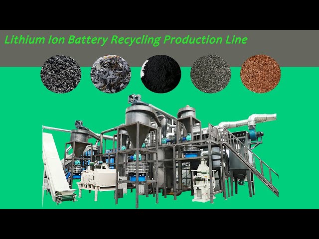 Recovery of Black powder with Lithium Ion Battery Recycling Line.