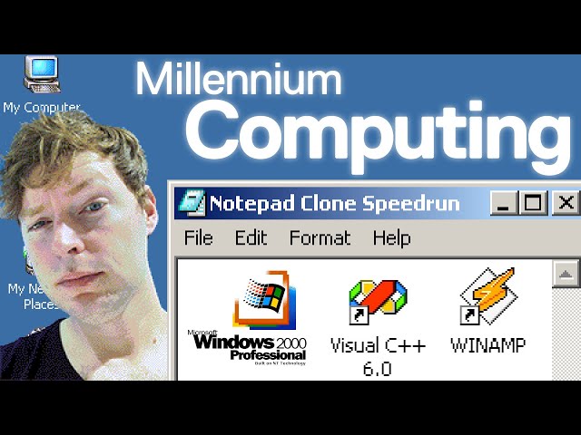 How to Make Notepad on Windows 2000 (C Programming Speedrun) - Millennium Computing - rogerclark