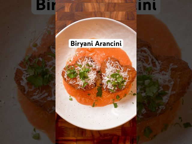 Biryani Arancini (Heart-Shaped!) | Indian-Italian Fusion Recipe