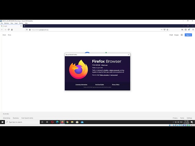 Check Firefox version