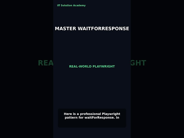 Playwright waitForResponse