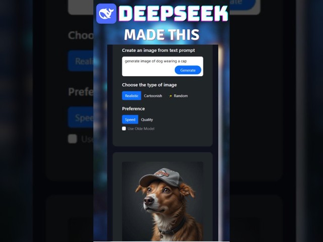 Deepseek created this ai website😱 #shorts #coding