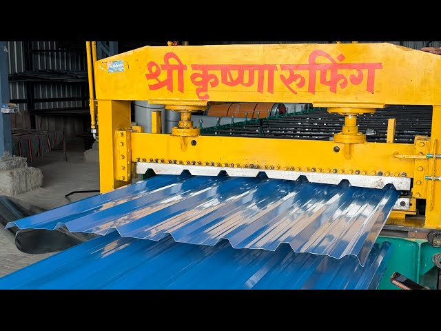 Amazing process of making Metal Roof in Factory 