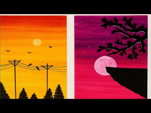Beginners create this in minutes || Brush pen nature scenery