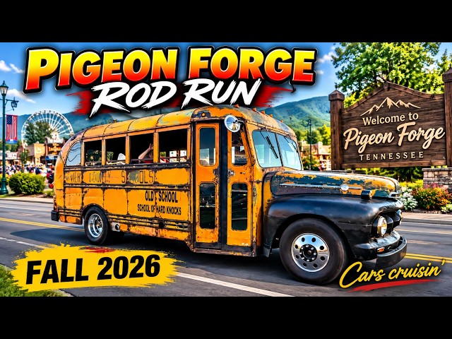 PIGEON FORGE ROD RUN, Cars on the Parkway! Cars Cruisin’ At Night - Loving those BIG RUGGED TRUCKS 🔥