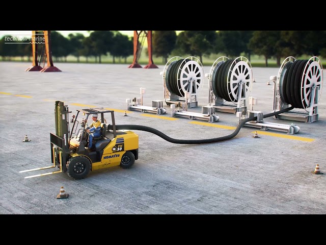 QuayReel® applications. River terminal - Multi purpose jetty - Near shore loading - Jetty loading
