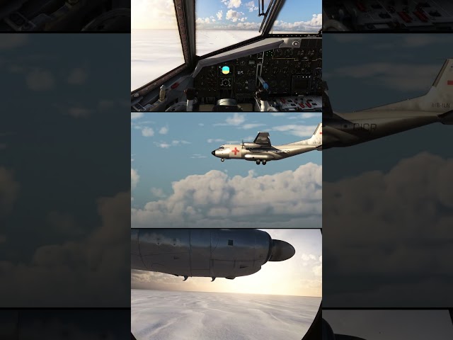 C-160 Transall Landing in Antarctica #flightsimulator2024 #aviation #microsoftflightsimulator #msfs