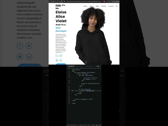 Advanced Personal Portfolio Website With Dark Light Mode