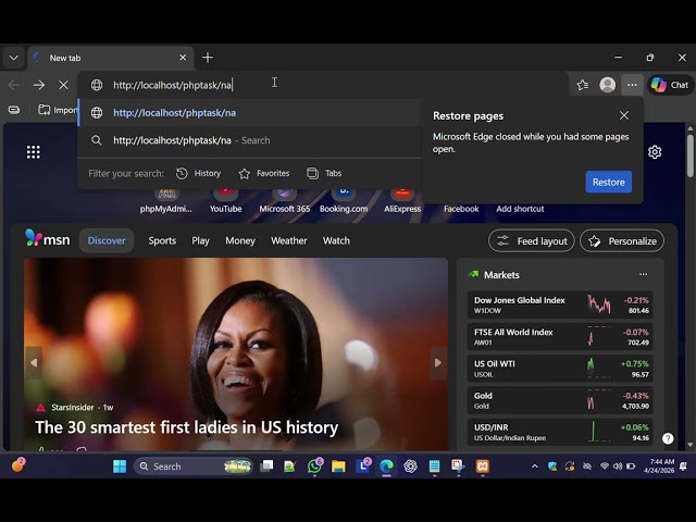Tasks by using jquery