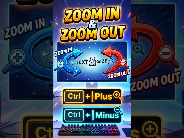 Computer a zoom in and zoom out kore kivabe #shorts #tutorial #teach #pc #pcupdate #shortsvideo