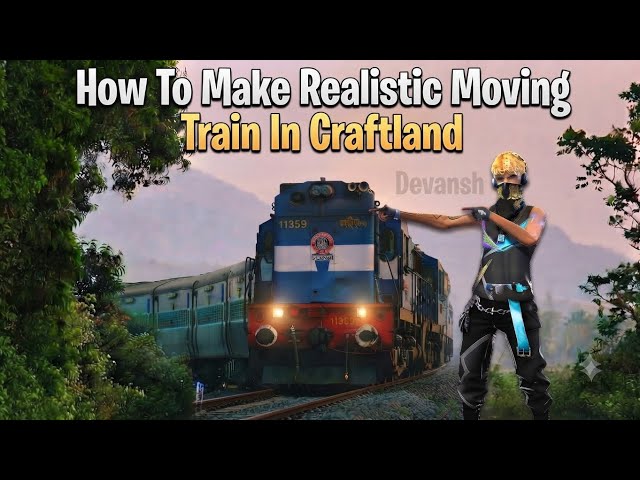 How to Make Realistic Moving Train In Craftland Free Fire 🔥 #viralshorts 