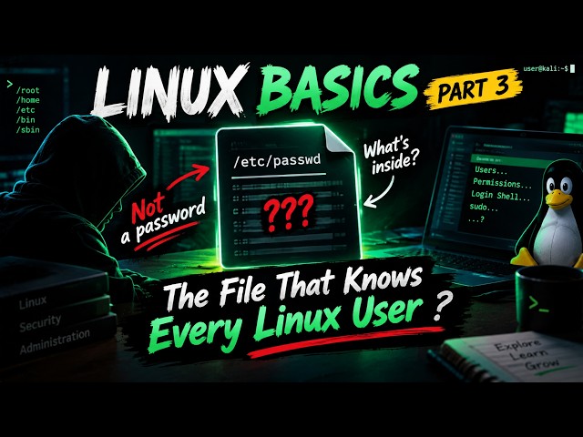 The Linux File That Knows Every User 😱 | /etc/passwd Explained | Linux Basics Part 3 | Hindi