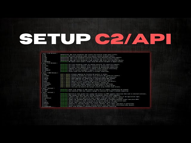 Setup your own c2 network/API