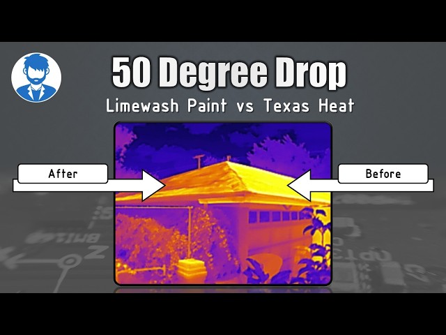 I Tested DIY Limewash on My Roof: 54°F Drop Measured with Thermal Imaging