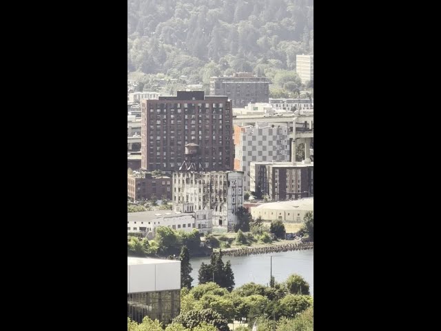 WATCH: Water tower explosion in the Pearl District sends shockwaves through the air