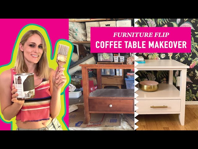Boho Chic Coffee Table Makeover | Furniture Flip | Flipping My Old Apartment Furniture