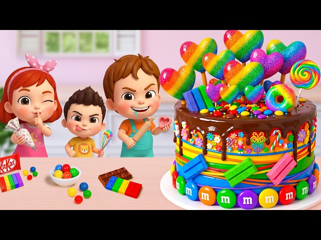 Best Miniature Rainbow Cake Tutorial 🌈 Amazing Mini Rainbow Chocolate Heart Cake Recipe 🍰Yummy Teeny