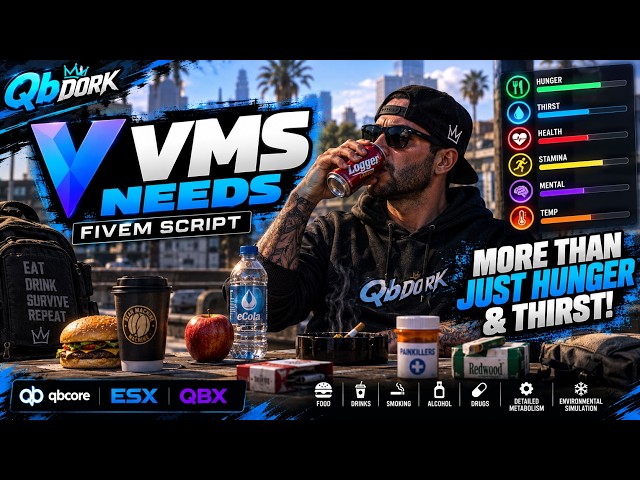 THIS CHANGES HOW FOOD & DRINK WORK IN FIVEM! | VMS Needs Showcase