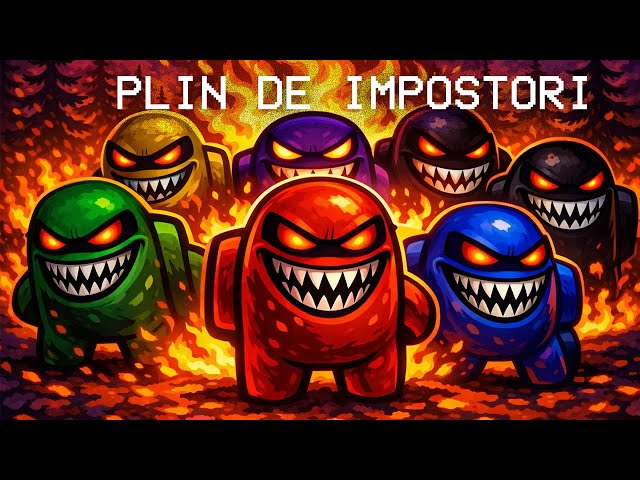 AMONG US CU YOUTUBERII DAR ESTE PLIN DE IMPOSTORI
