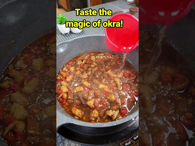 Turning okra into magic!!! 😋 👌 #viralshort #shortsvideo #shorts #okra
