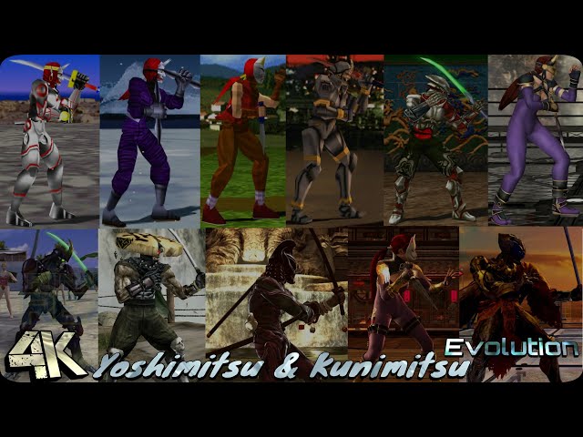 Yoshimitsu & Kunimitsu Evolution | Tekken & Soul Calibur | wide-screen 4K 60 FPS.