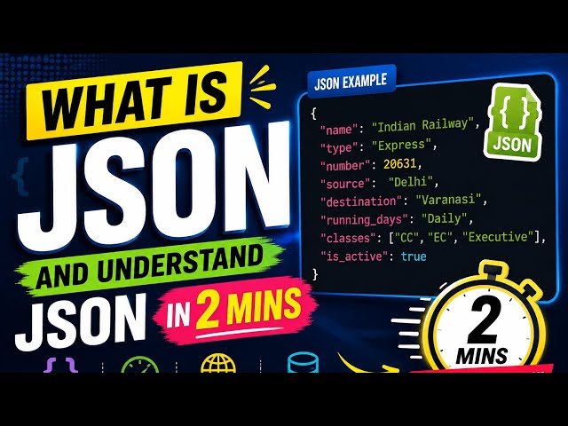 Learn JSON in 2 Mins | JavaScript Object | special Topic for Freshers #job #jobs#freshers 