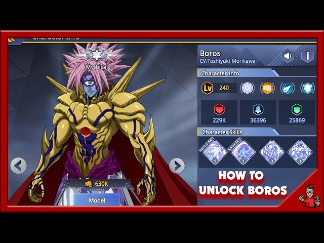 HOW TO UNLOCK BOROS | One Punch Man Road To Hero 2.0