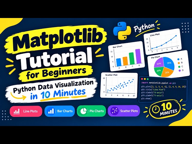Matplotlib Tutorial for Beginners | Python Data Visualization in 10 Minutes