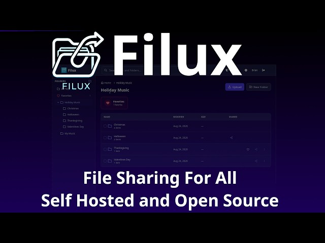 Filux - Open Source, Self Hosted File Sharing for All