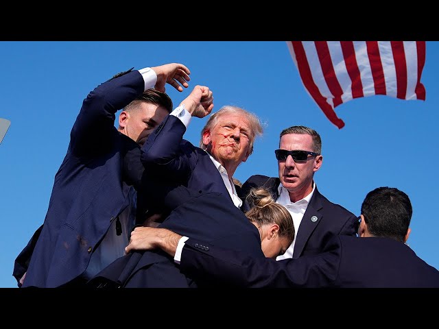 BREAKING Gunshots reportedly fired at Donald Trump rally   as former president rushed off stage