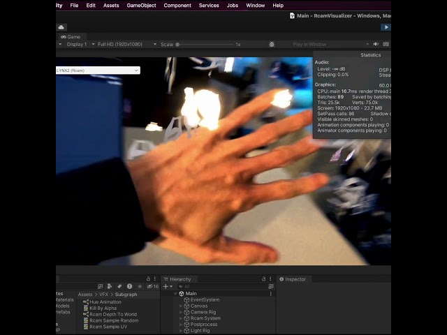 Unity AR Foundation occlusion test #shorts