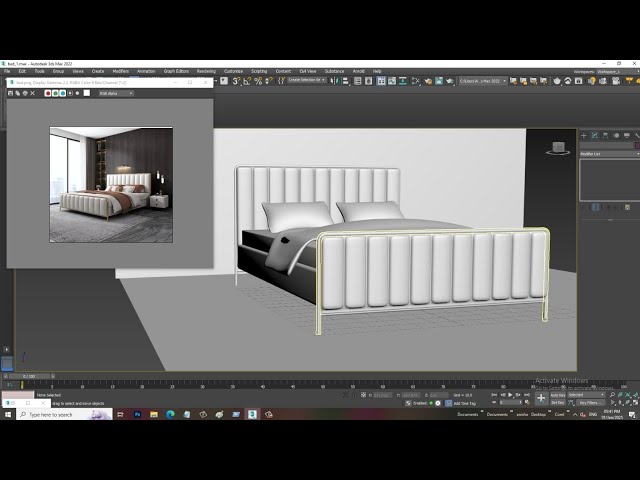 3dsmax Tutorials, Tutorial on Modeling a Designer Bed in Interior in 3dsmax