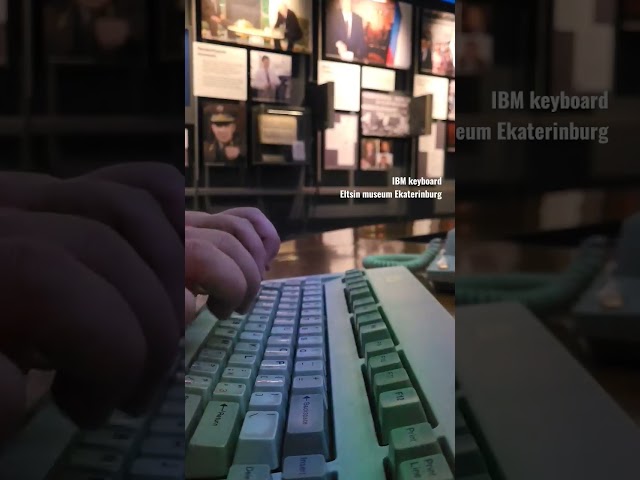 IBM mechanical keyboard typing. Eltsin center Ekaterinburg