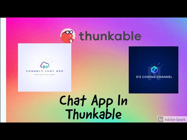 Chat app made In Thunkable with Data base|D's Coding Channel