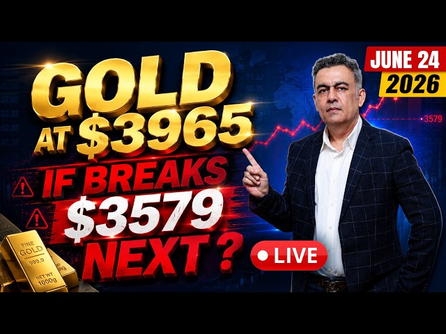🔴 Gold $3,965 Floor Breaks! The $3,579 Drop Has Begun ? | XAUUSD Live Analysis 24th June 2026