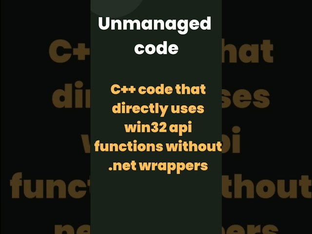 Managed vs unmanaged code in .NET #aspnetcore #dotnet
