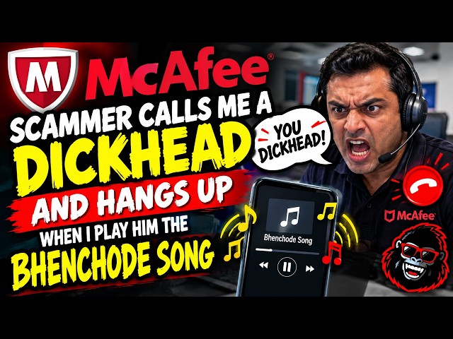 I Don't Think This Fake McAfee Scammer Liked The Bhenchode Song 😂
