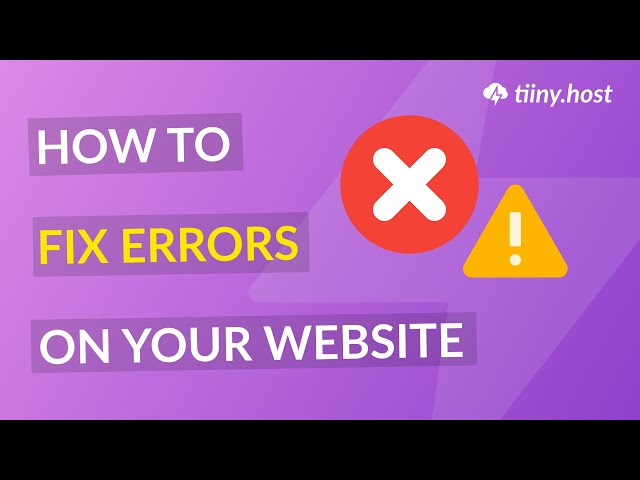 How to Fix Errors on Your Website