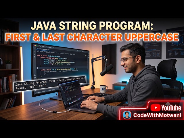 Java String Program: First & Last Character Uppercase | Java 8 Coding Interview Question