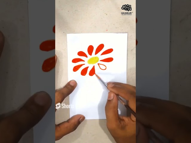 How to draw a Sunflower easy #shorts #sunflower