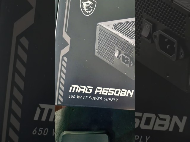 MSI MAG A650BN 650W 80 Plus Bronze Active PFC Power Supply Unboxing #clickandlearned #hardware #t...