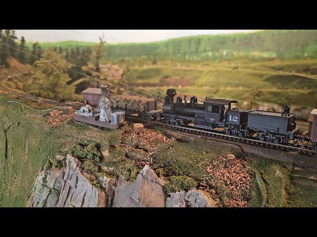 Beautiful HO Scale Logging Railroad built by Larry Orndorff. The Tall Timber Log+Tie  Co.  Part One