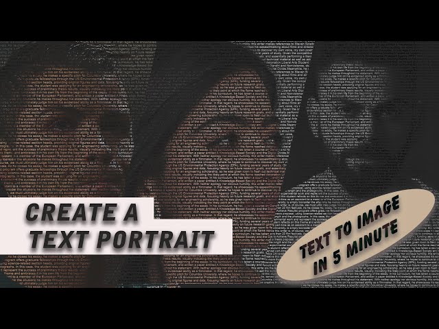 How to Create a Text Portrait using HTML & CSS |  Text to Image