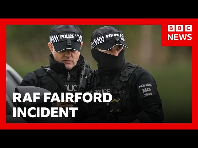 Five men arrested as counter-terror police investigate major incident near RAF Fairford | BBC News