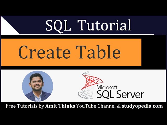 How to Create a Table | SQL Tutorial for Beginners