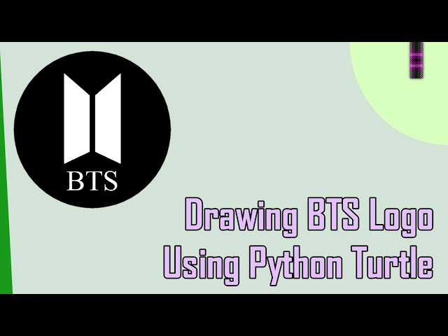 How to draw BTS [Bangtan Sonyeondan] Logo using Python Turtle #python#turtle #BangtanSonyeondan #bts
