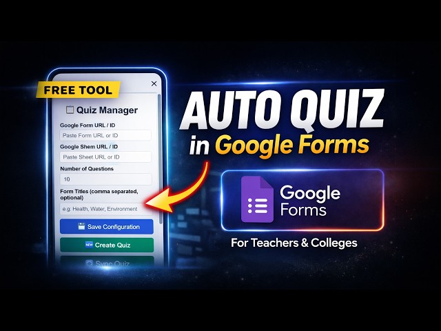 Stop Making Quizzes Manually! Automate Google Forms in 1 Click