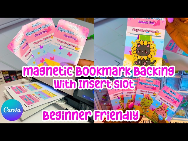 How to Make Magnetic Bookmark Backing With Insert Slot | Beginner Stationery Business Branding 2026